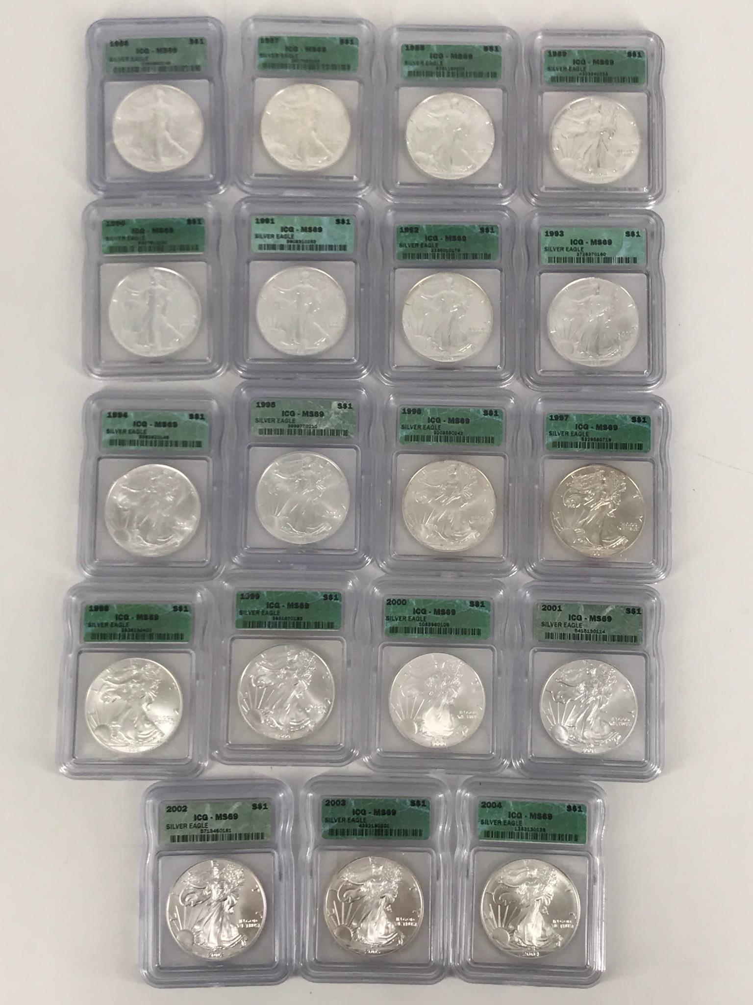 Nineteen U.S. 1 oz. Silver Eagles (1 of 7)