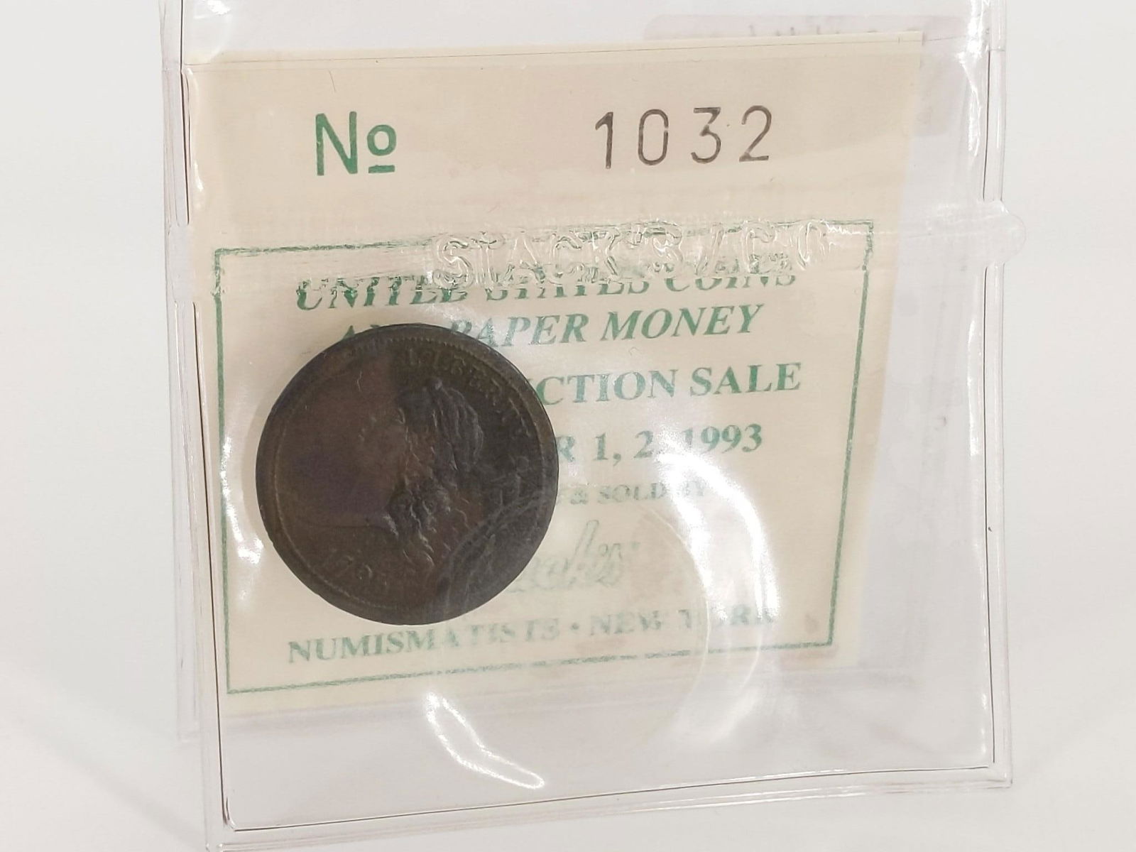 1793-P U.S. Copper Half Cent Coin (1 of 3)