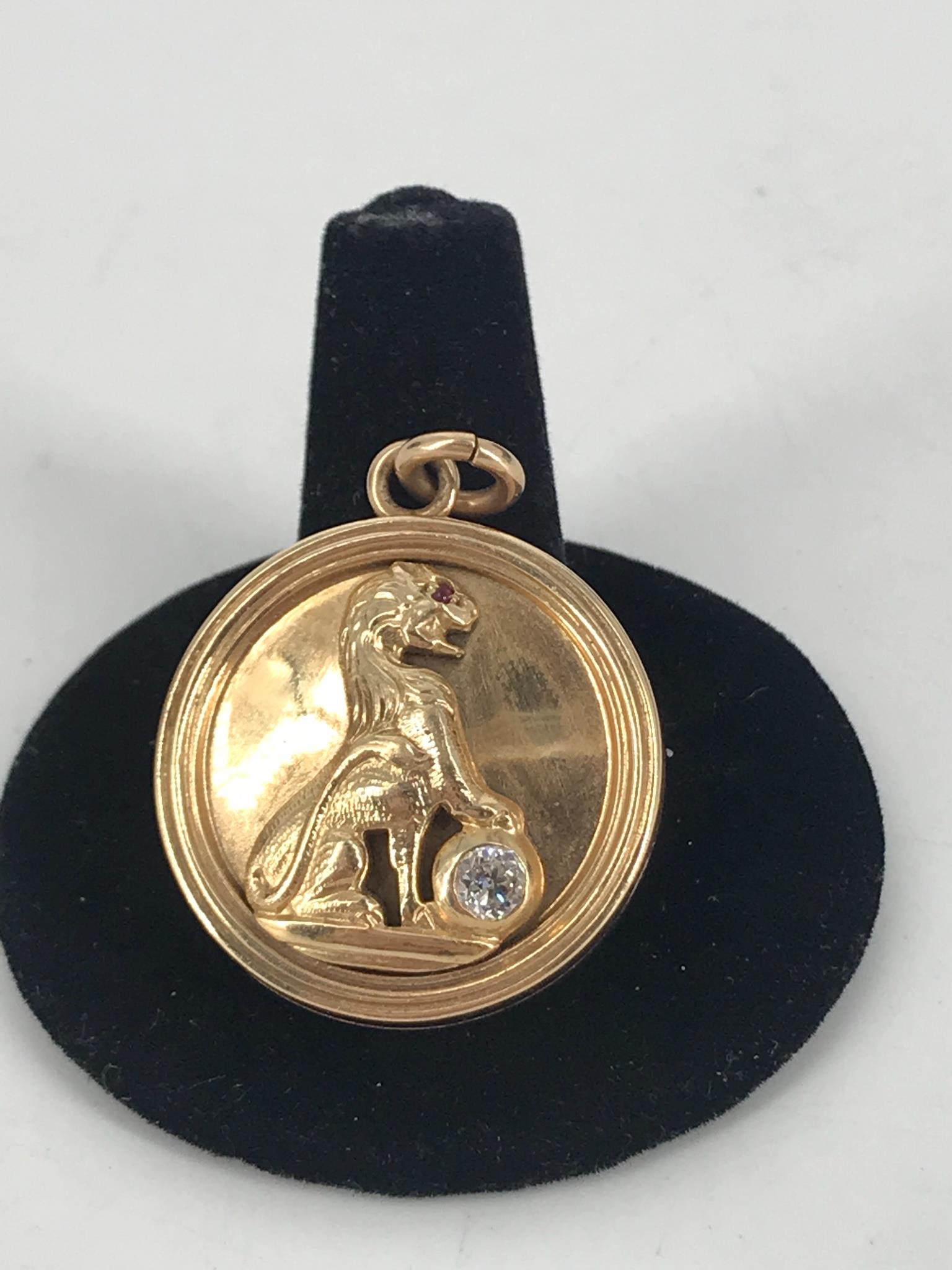 14kt Yellow gold & Diamond Masonic Locket (1 of 4)