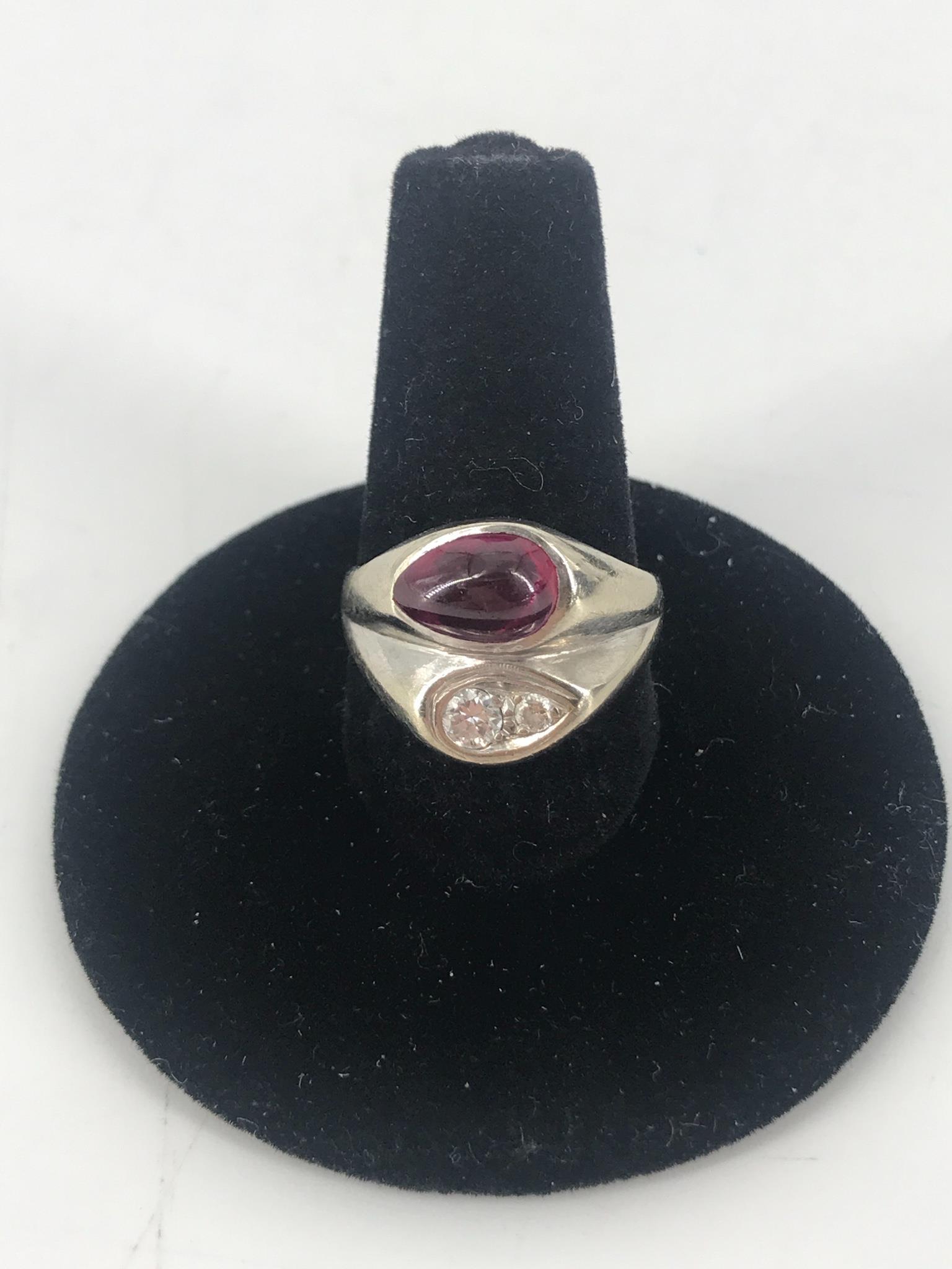 Vintage White Gold and Gemstone Ring (1 of 5)