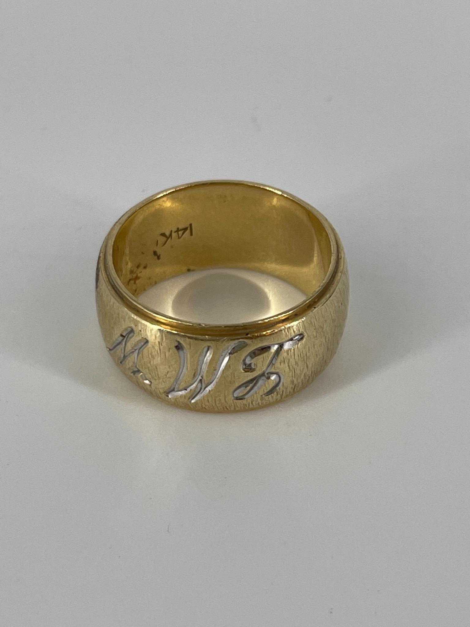 14kt Dual Tone Monogram Ring (1 of 1)