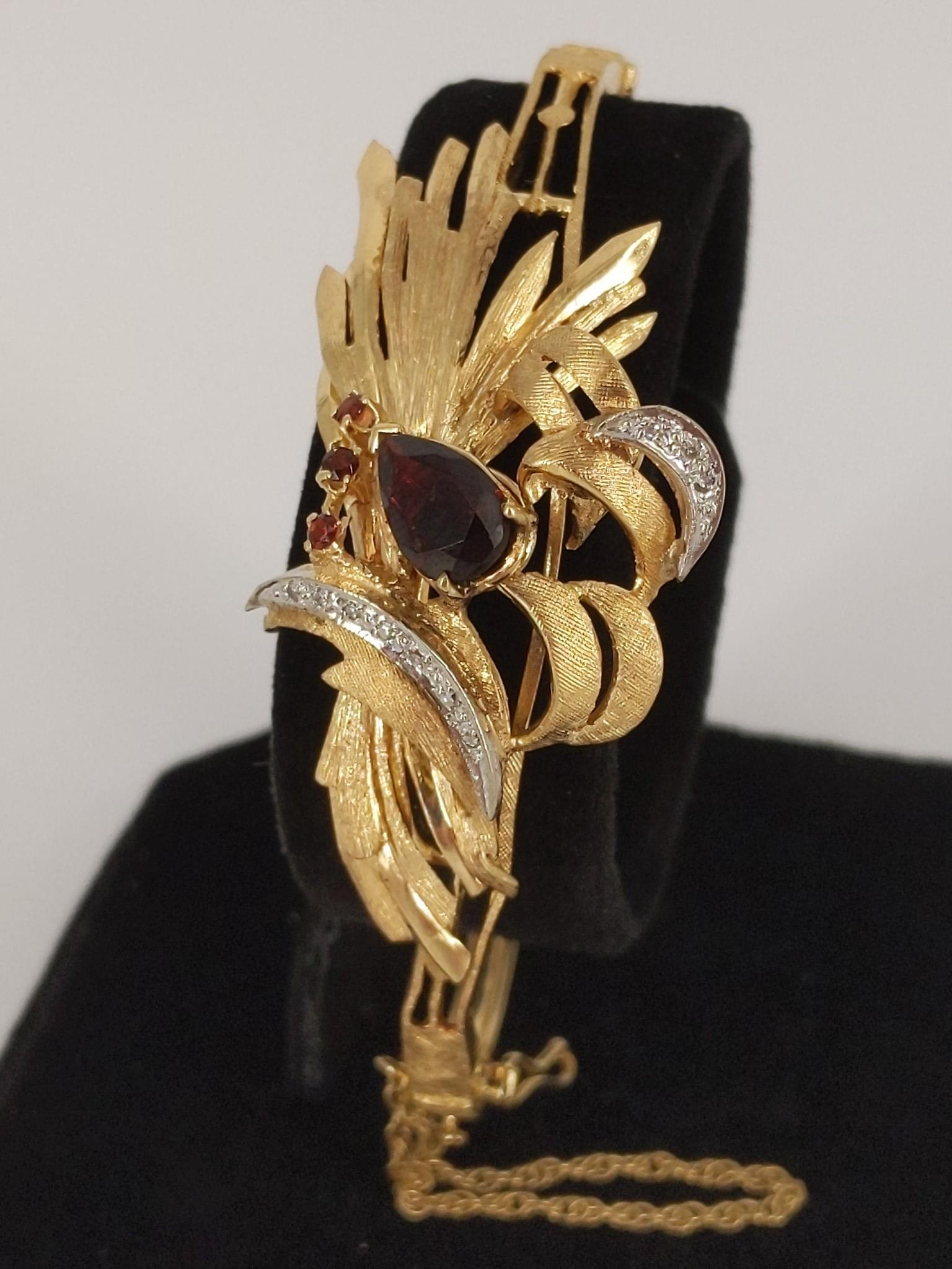 14kt Gold and Gemstone Bangle (1 of 6)