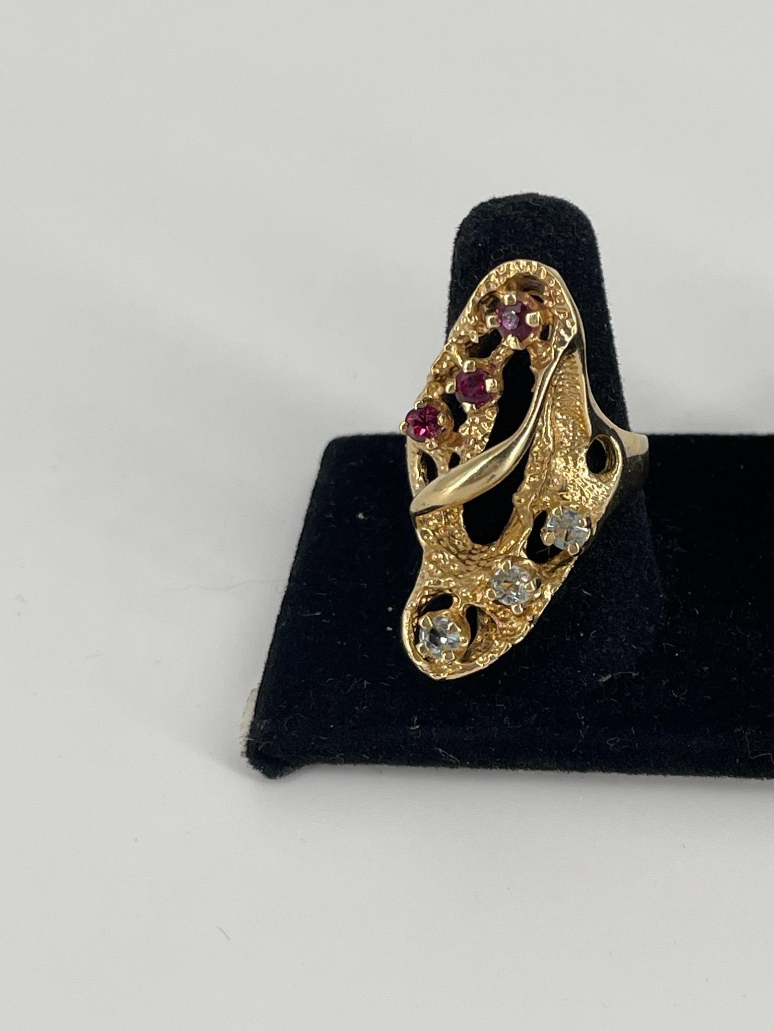 14kt Gold and Gemstone Ring (1 of 2)
