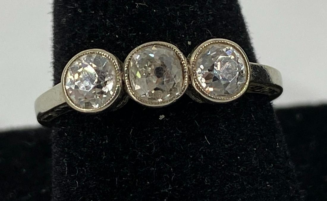 14kt White Gold Trio of Diamonds Ring (1 of 6)