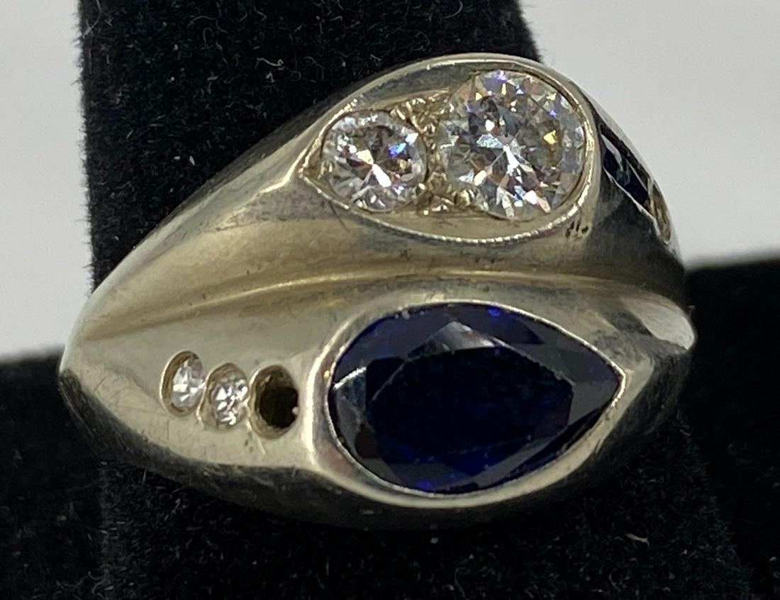 White Gold Ring with Gemstones (1 of 6)