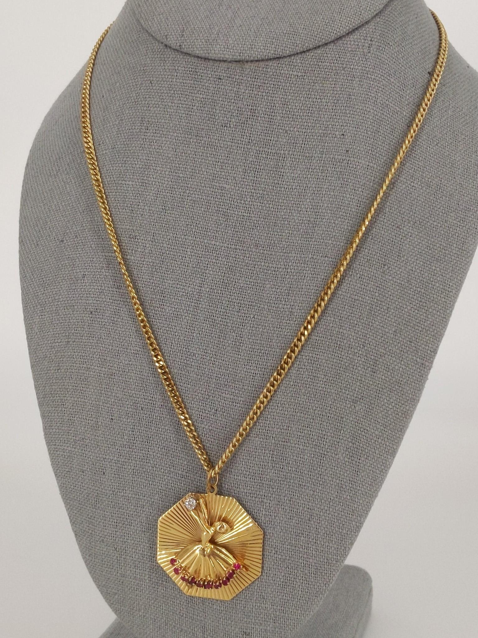 Gold-Filled Necklace with Gold Pendant (1 of 5)