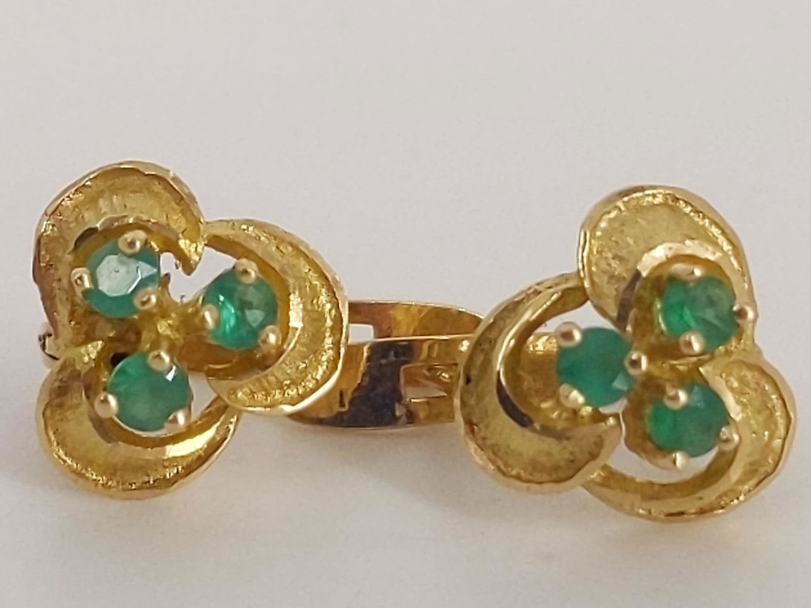 Pair Gold and Gemstone Earrings (1 of 2)