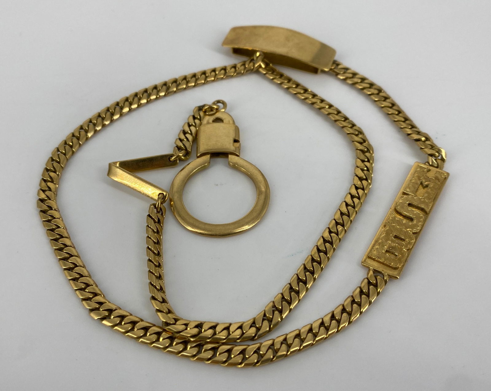 18kt Yellow Gold Chain with Clip (1 of 2)