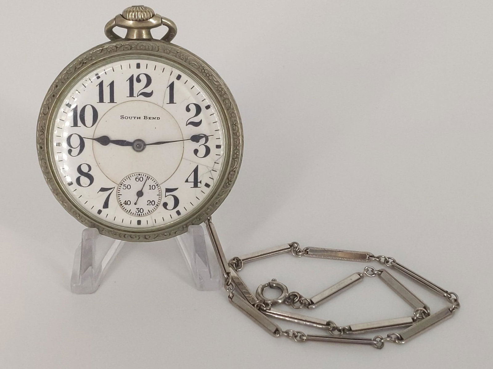 South Bend Pocket Watch with Chain (1 of 5)