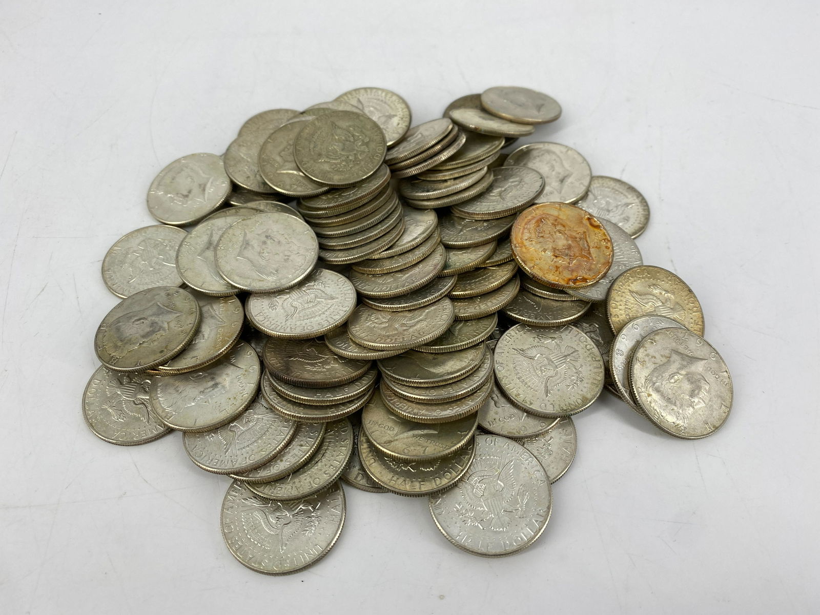 Lot of 95 U.S. Silver Half Dollar Coins (1 of 5)