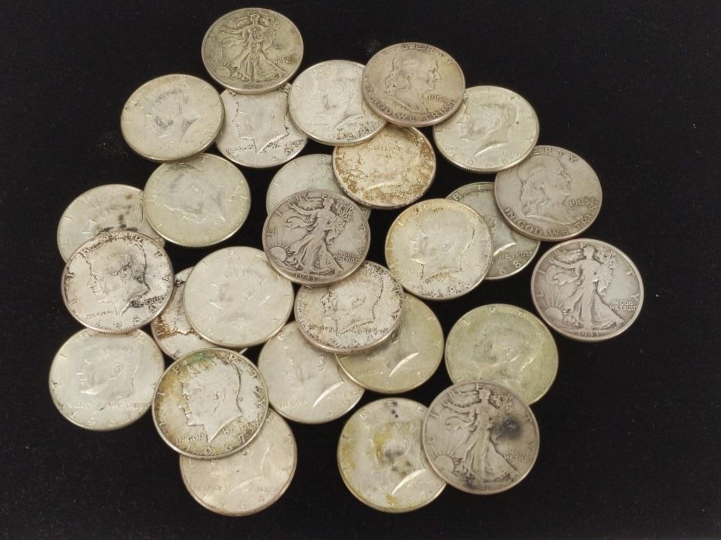 Lot of U.S. Silver Half Dollar Coins (1 of 4)