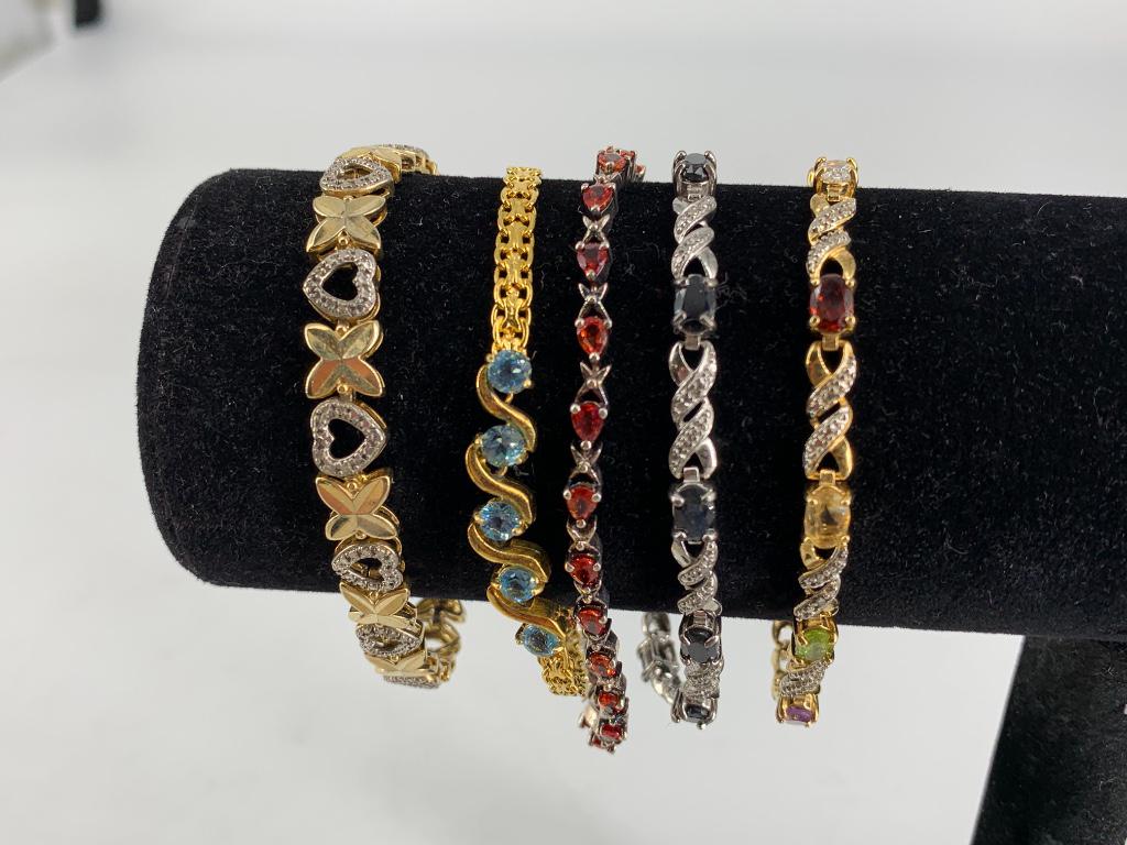 Lot of Sterling Silver/Vermeil Bracelets (1 of 4)