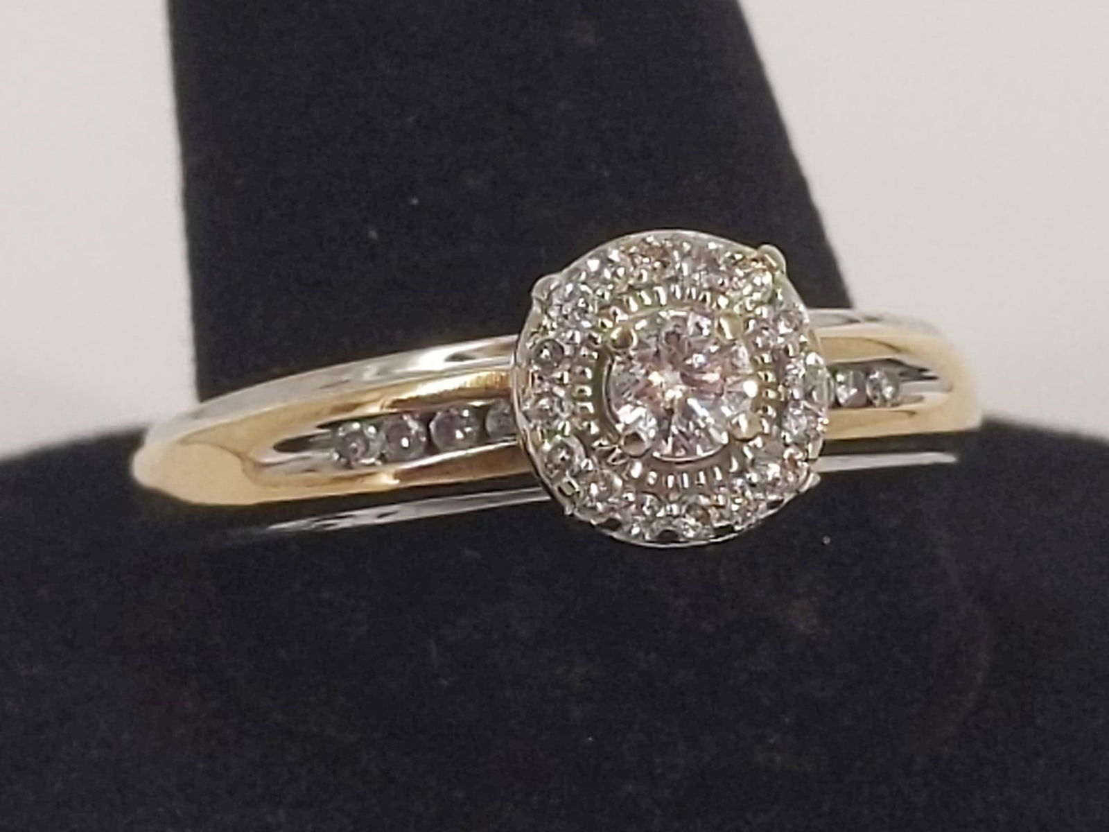 Diamond Solitaire Ring with Diamond Halo (1 of 8)