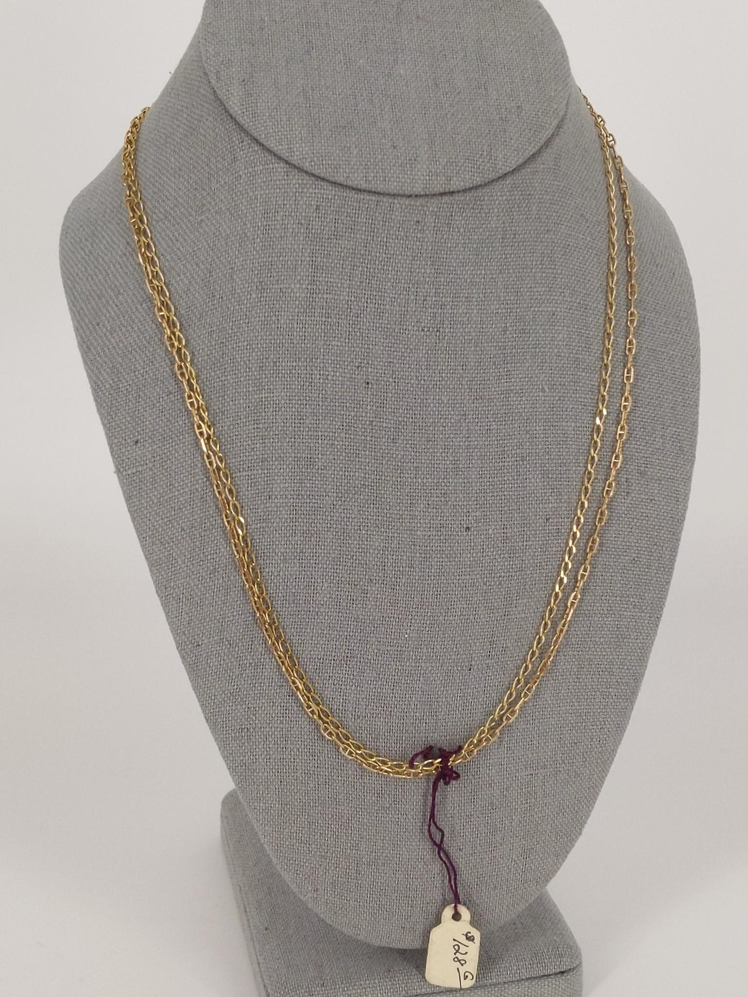 Two 14kt Yellow Gold Necklaces (1 of 4)