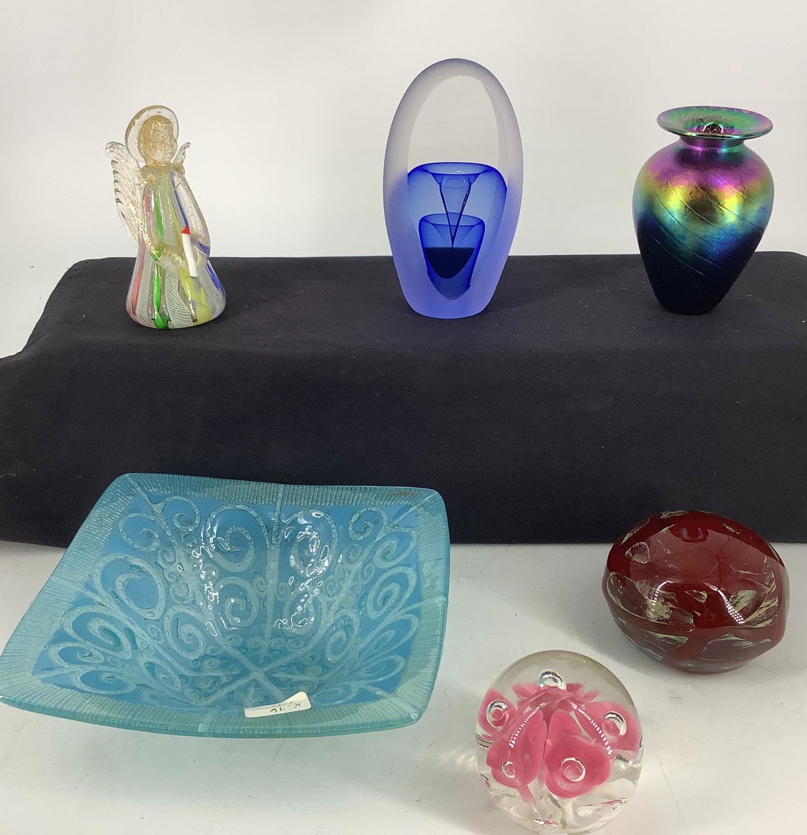 Lot of a variety of glassware. Candy dish by Higgins. (1 of 2)