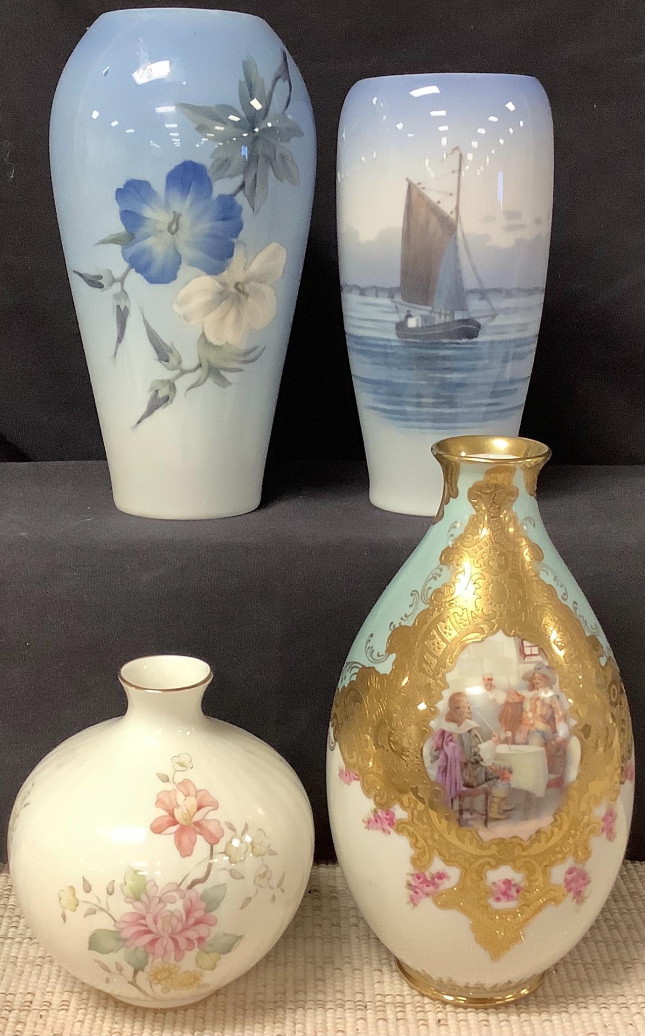 Lot of 4 misc pieces including (2) Royal Copenhagen (1 of 4)
