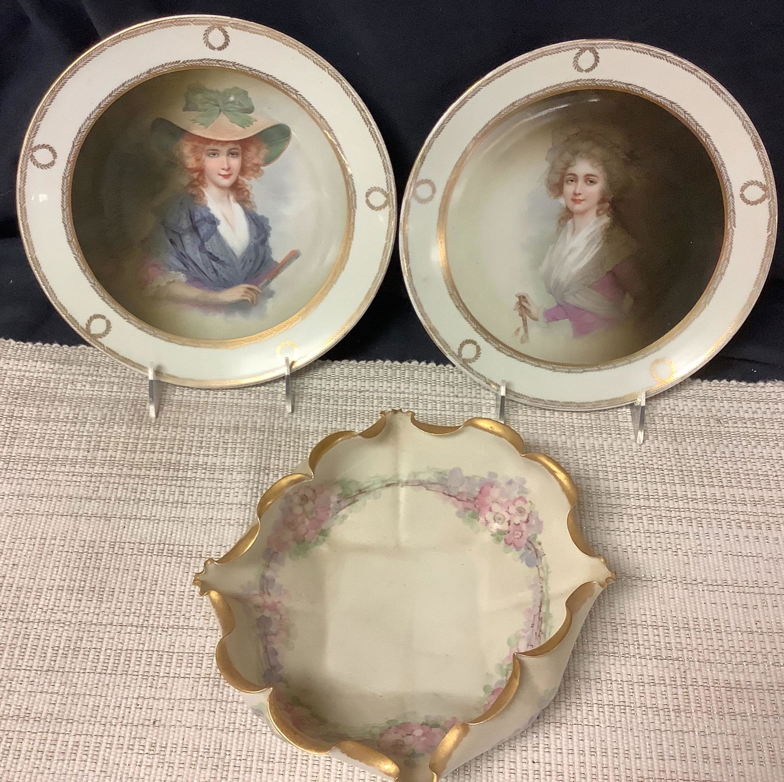 Two BP Wurttemburg hand painted porcelain plates. (1 of 1)
