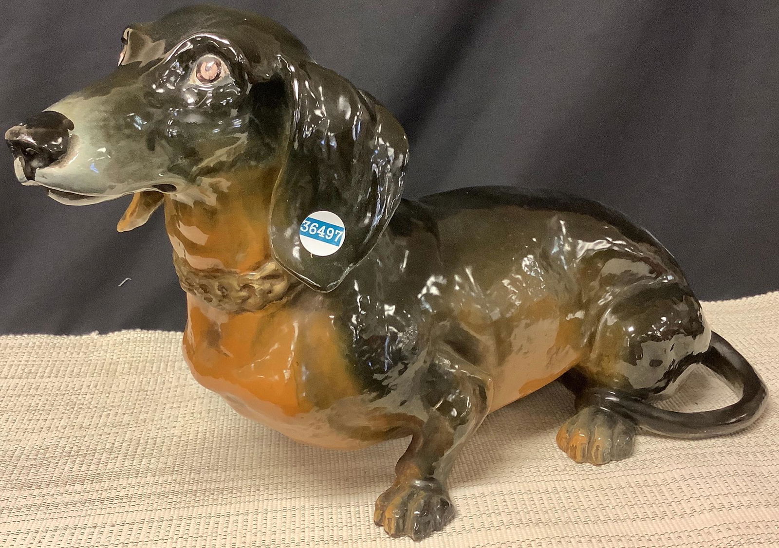 Dachshund ceramic dog statue. 22.5" (1 of 2)