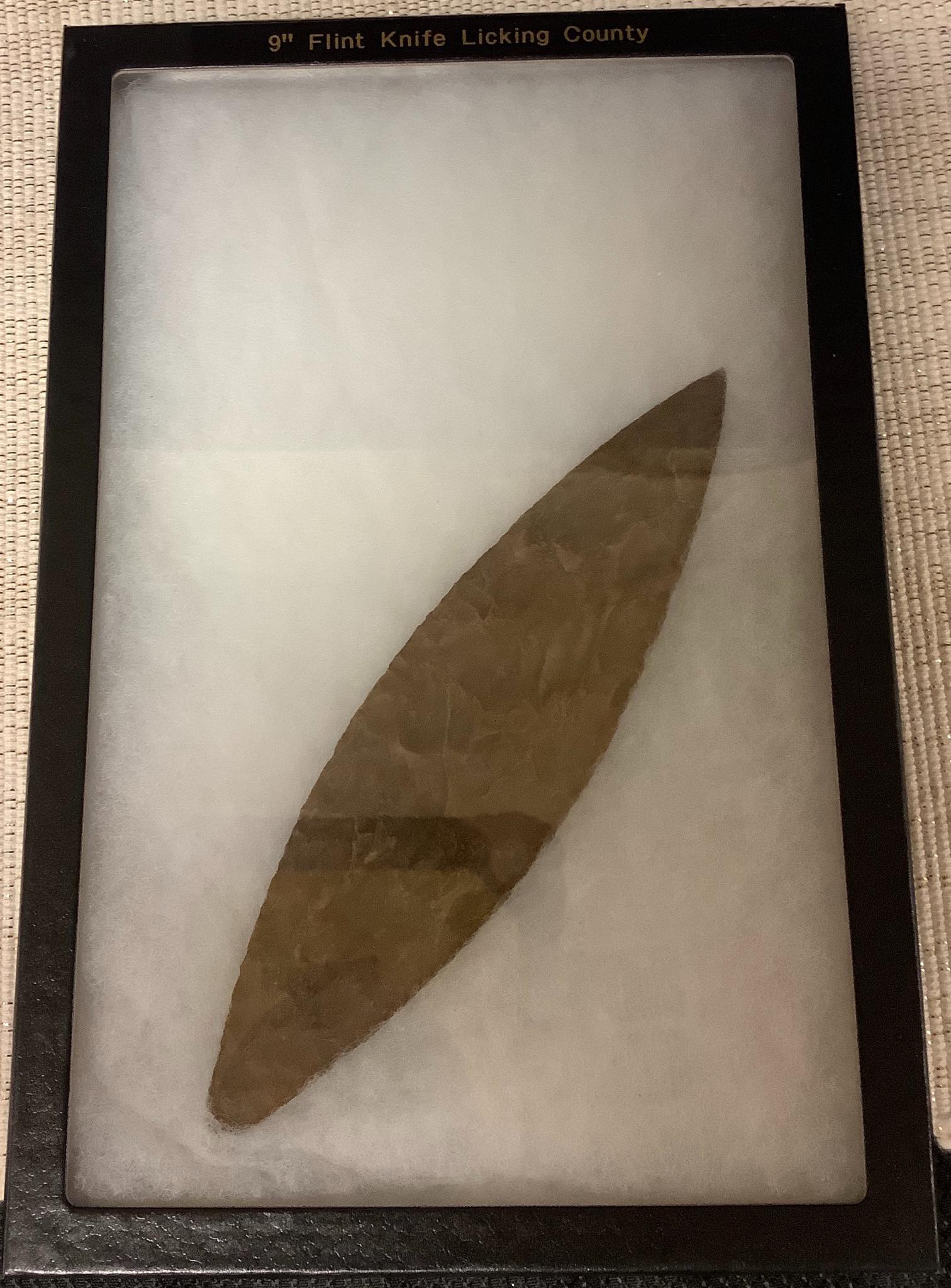 Licking county, Ohio 9” flint knife (1 of 1)