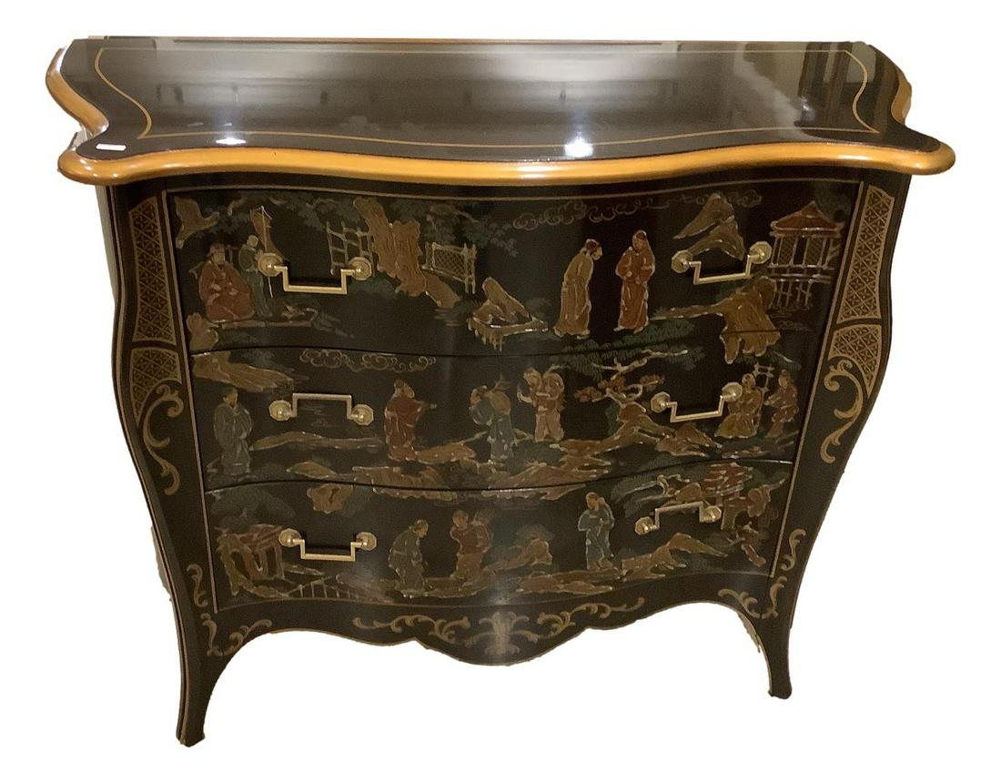Drexel Asian style three drawer chest, 40.5" x 16" x (1 of 3)