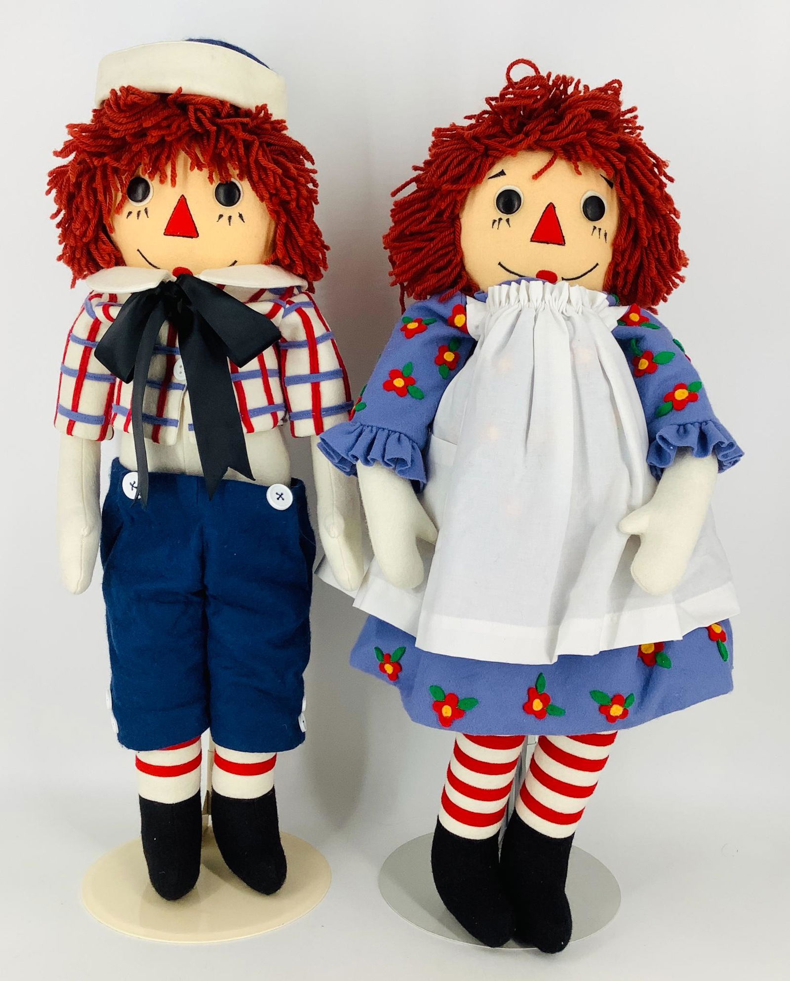 Pair artist made Raggedy Ann and Andy. 24 1/2" dolls (1 of 2)