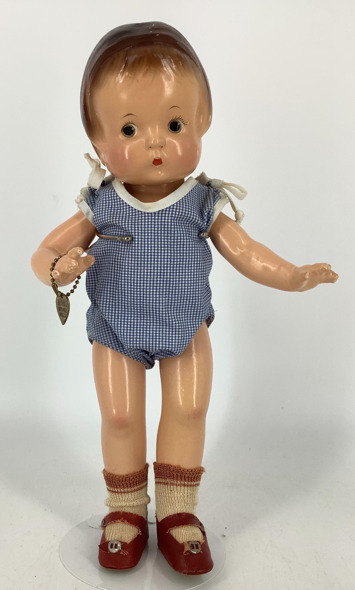 Effanbee composition "Patsy". 14" doll with molded and (1 of 4)