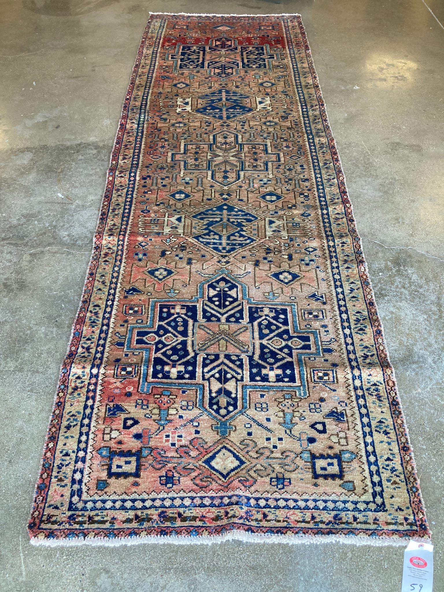 Antique Heriz Karajeh runner, circa 1930's, 3.5' x (1 of 5)