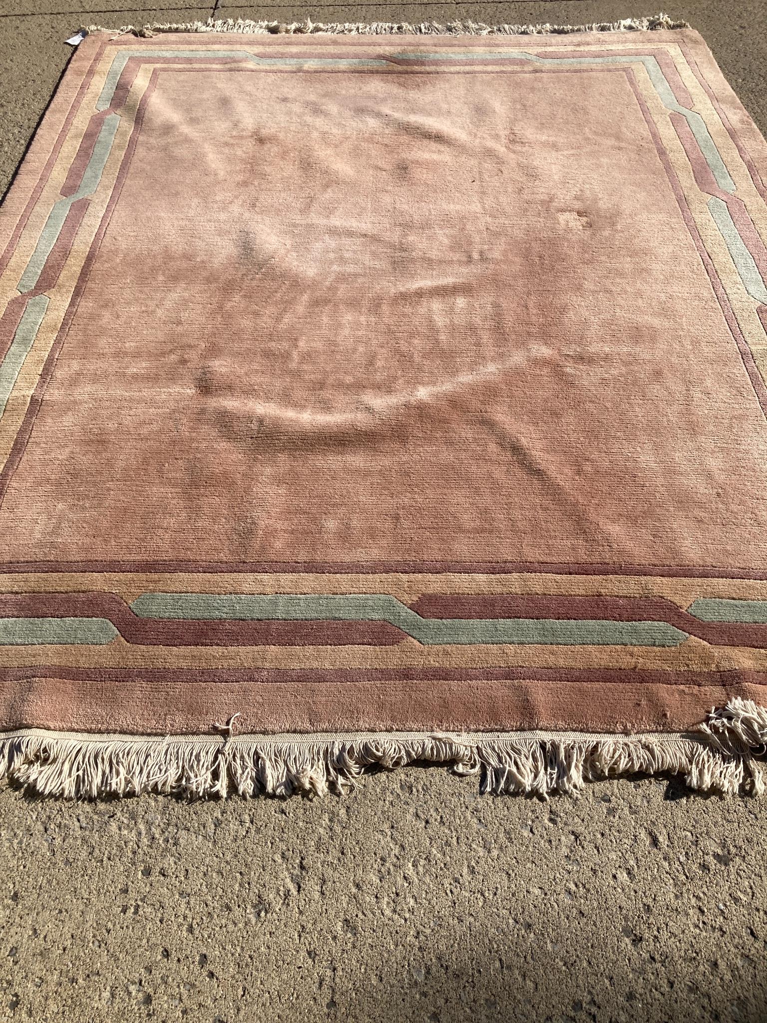 Indo mid century modern style rug, circa 1990's, 8.2' x (1 of 6)