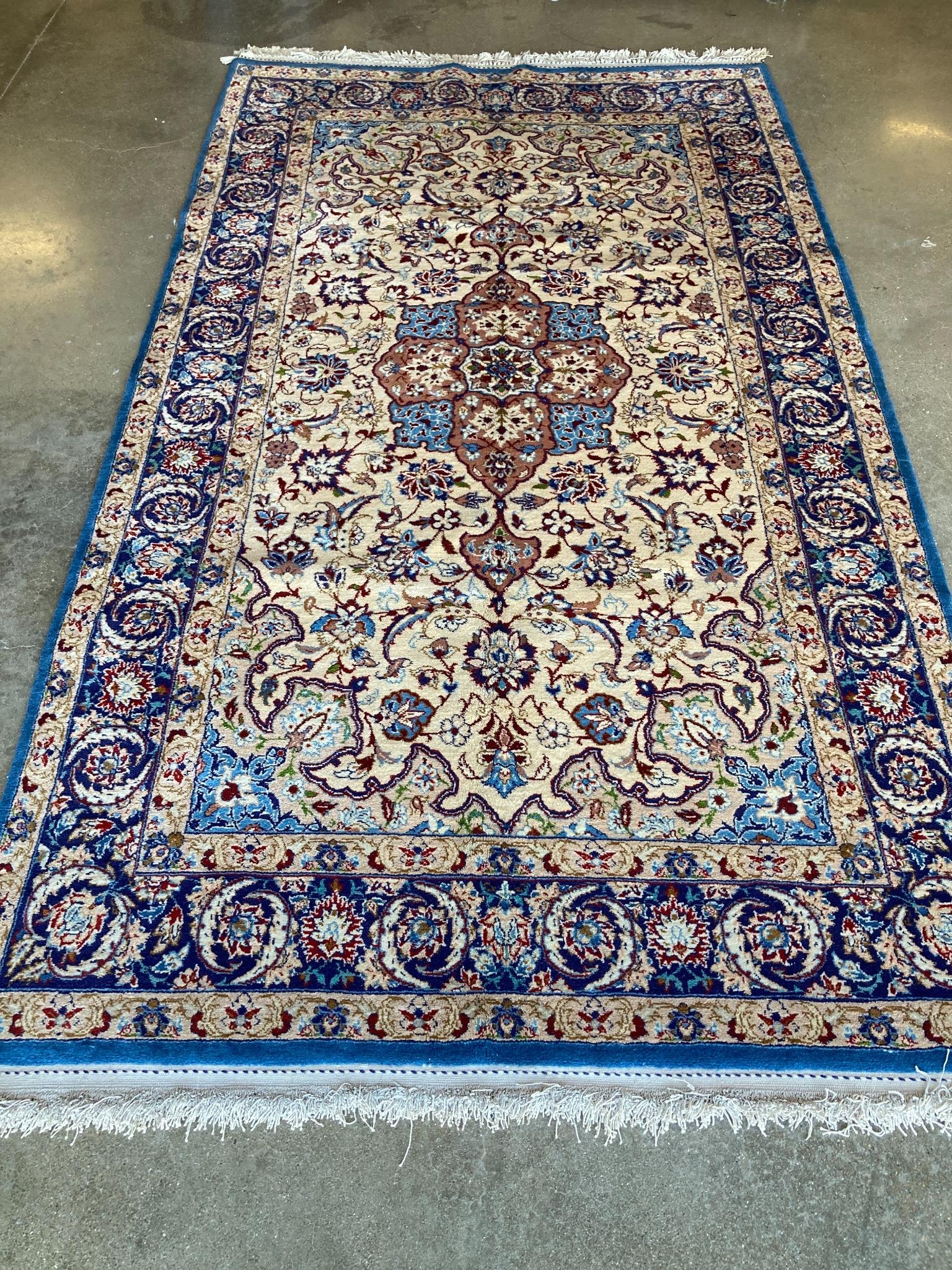 Fine Isfahan rug, circa 1970's, 5' x 9'. (1 of 6)