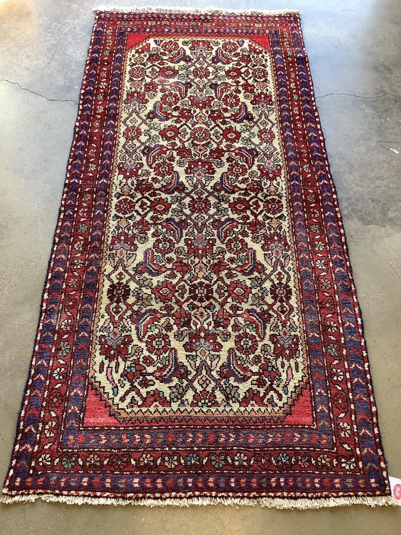 Zanjan runner, circa 1960's, 3.4' x 7.3'. (1 of 4)