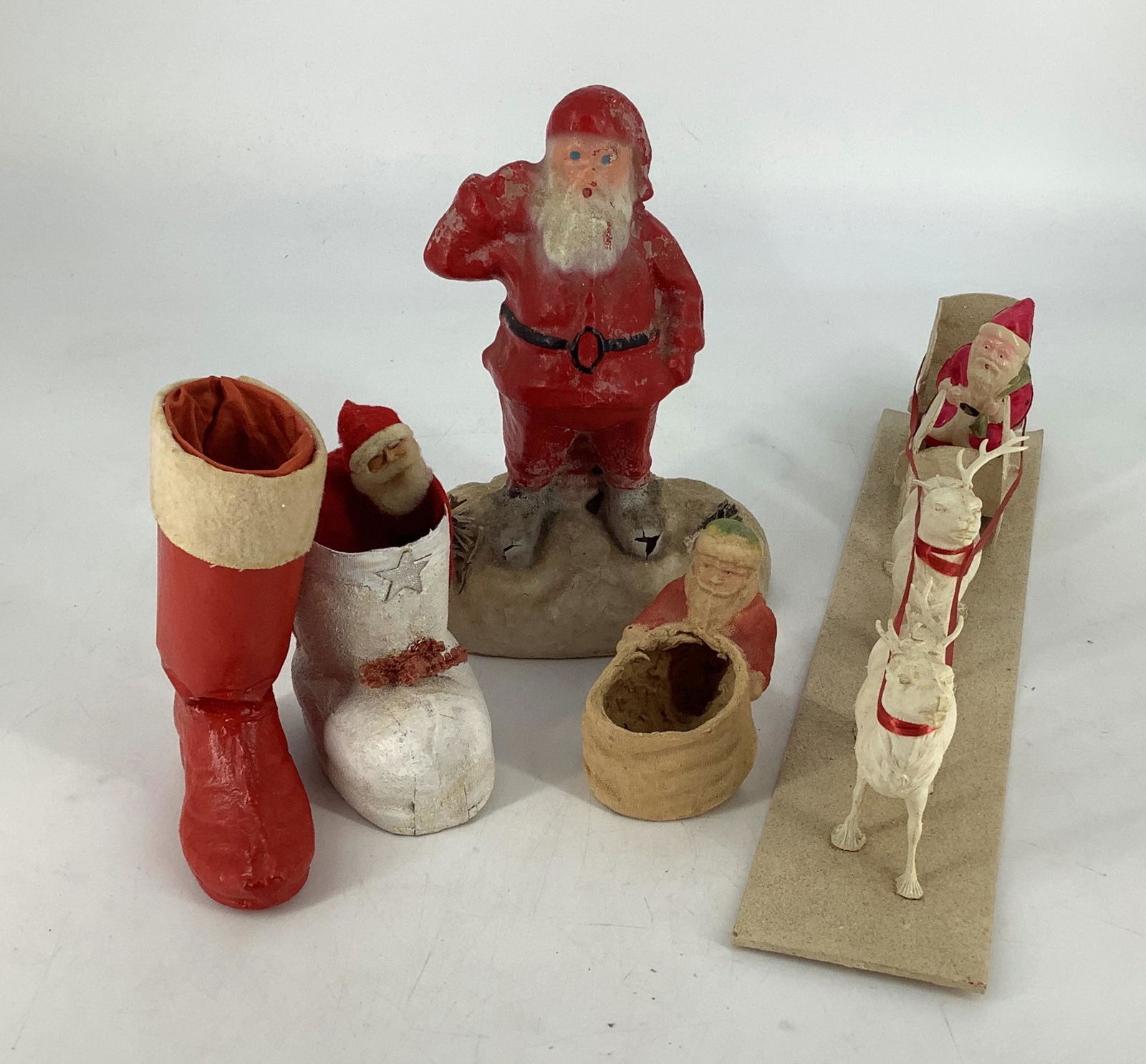 Vintage Christmas decorations including Santa with (1 of 1)