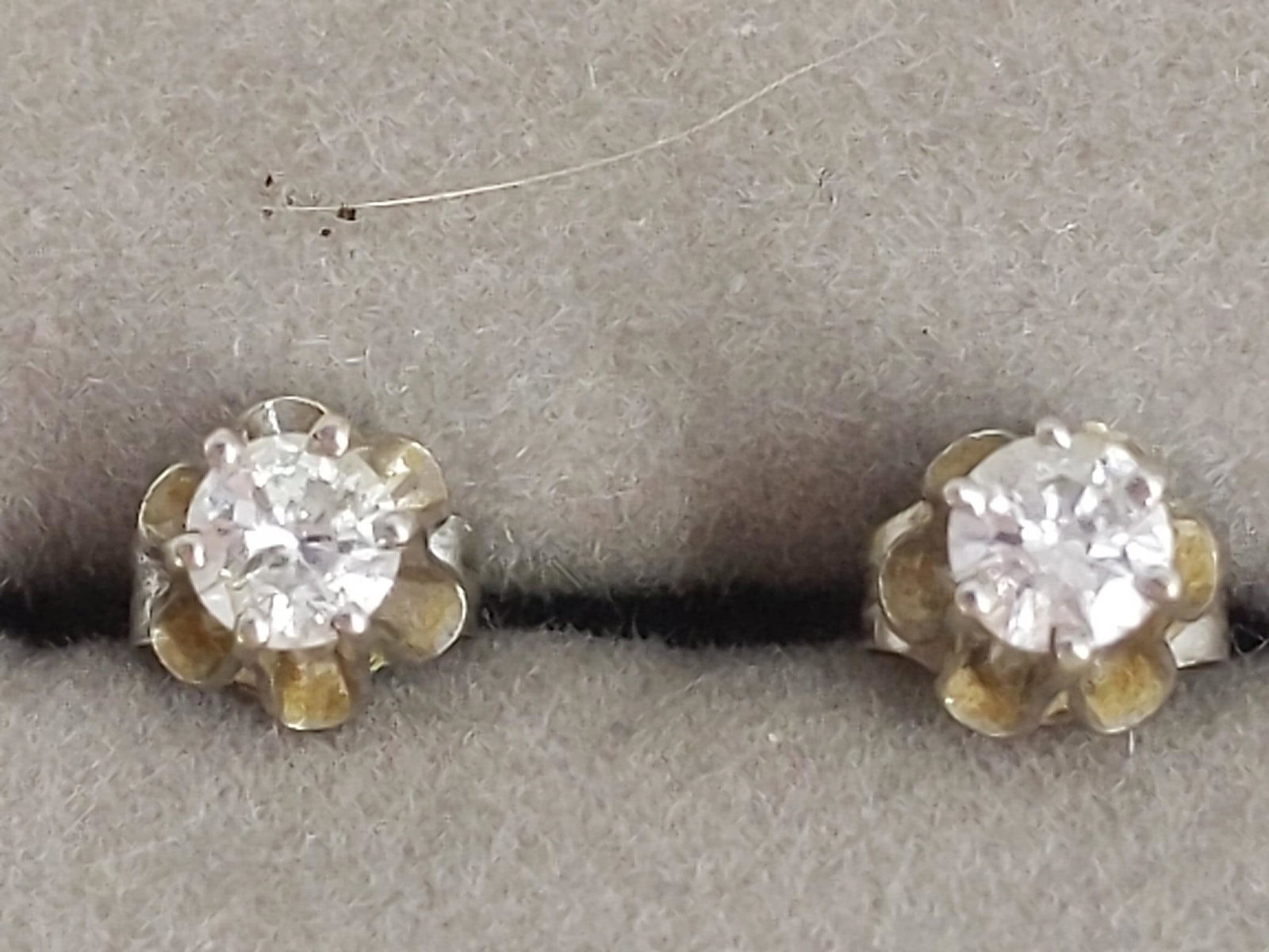 Pair of Diamond Solitaire Earrings (1 of 3)