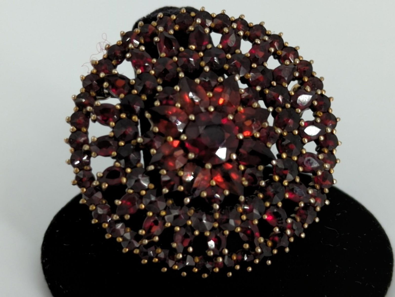 Victorian-Style Garnet Cluster Pin (1 of 2)