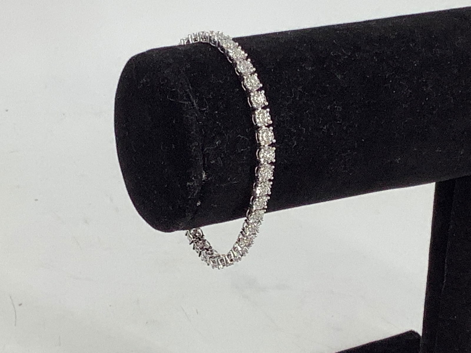 Sterling Silver Diamond Tennis Bracelet (1 of 3)
