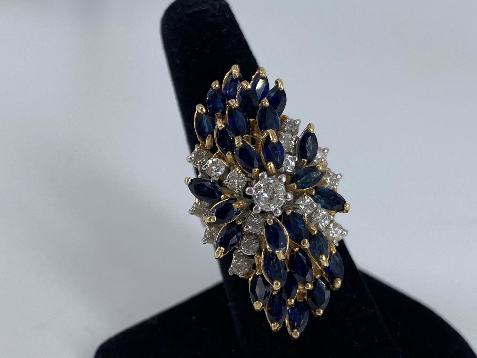 14kt Yellow Gold, Diamond, and Gemstone Ring (1 of 8)