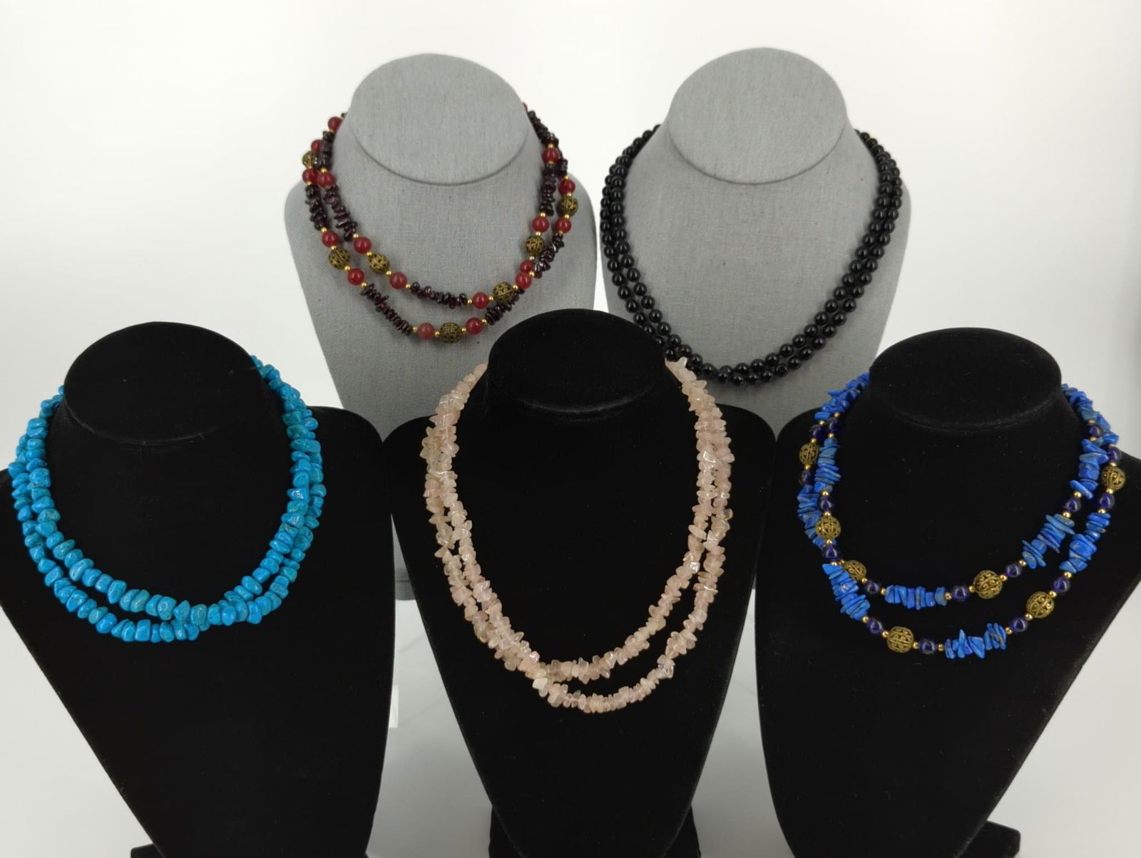 Assorted Semi-Precious Stone Bead Necklaces (1 of 6)