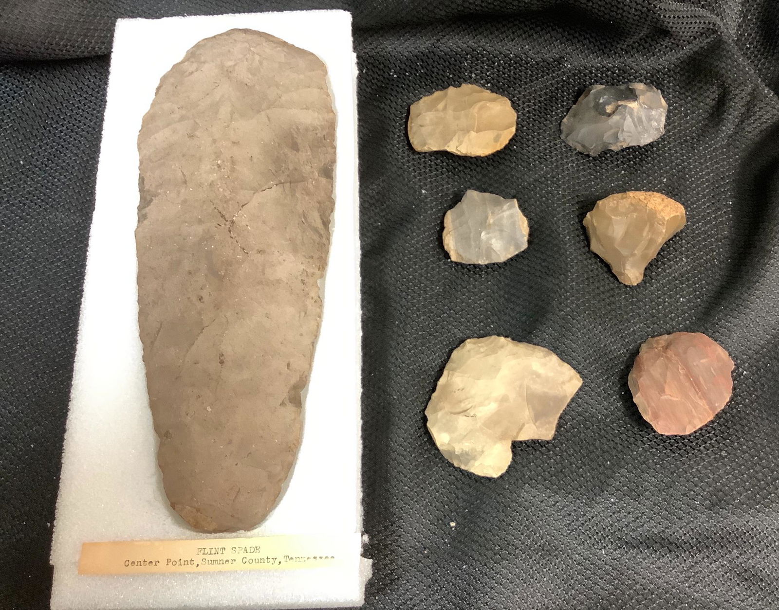 11" flint spade from Sumner county, TN. Also 6 other (1 of 1)