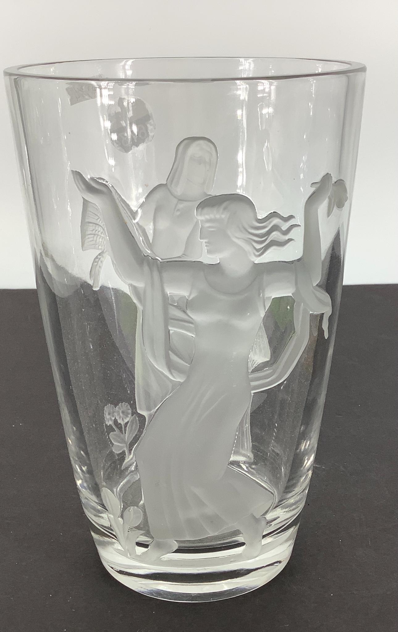 Verlys, Seasons Vase Frosted. 8" high. (1 of 1)