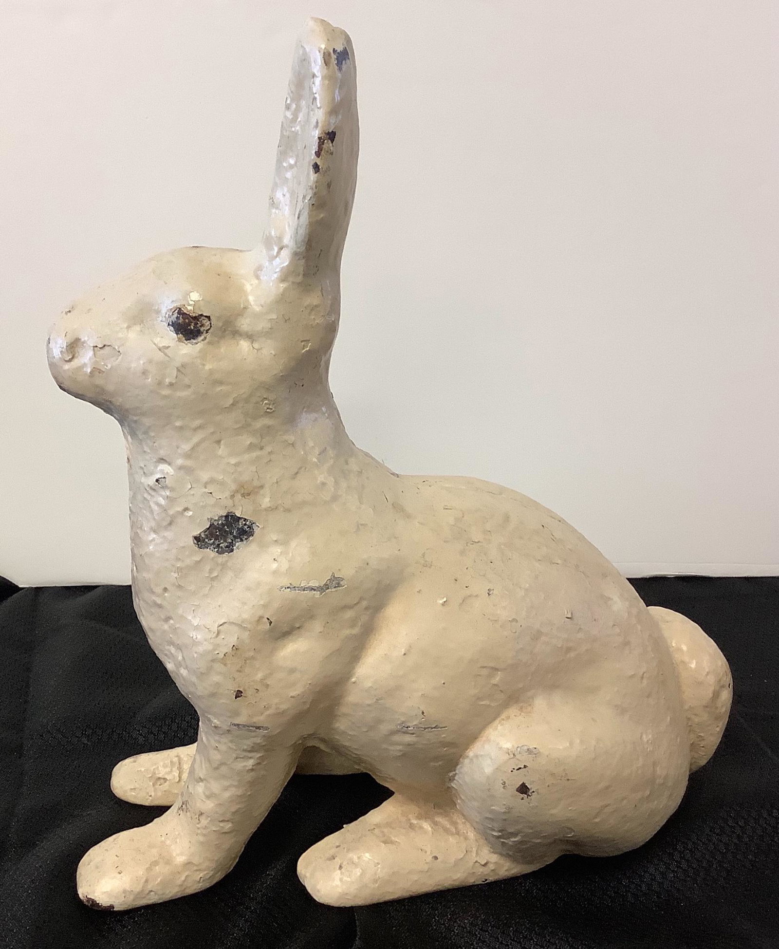 Cast iron vintage painted rabbit doorstop. Bunny is (1 of 2)
