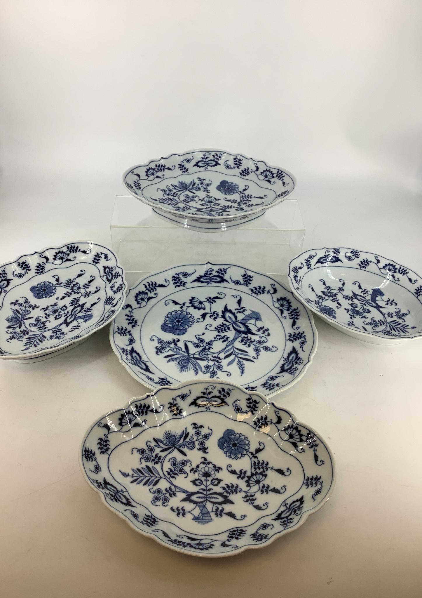 Lot of 5 good-sized Blue Danube china pieces including (1 of 2)