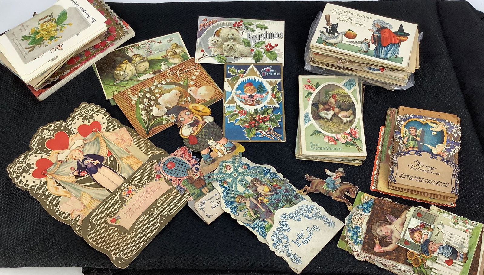 Variety of vintage greetings cards and post cards. (1 of 3)