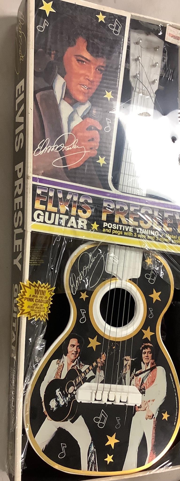 Elvis toy guitar 28", original box: Elvis toy guitar 28", original box