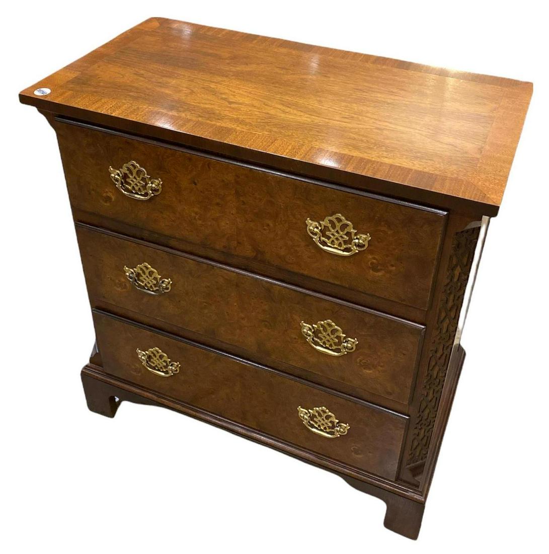 Baker Furniture mahogany three drawer chest, 30" x 16" (1 of 5)