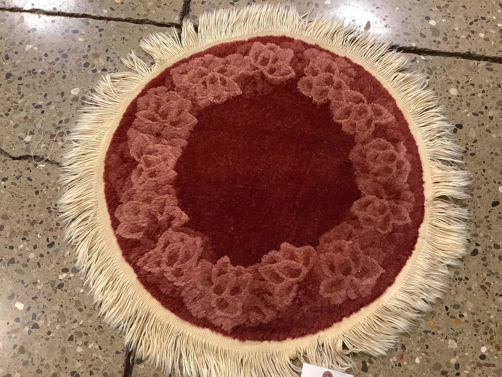 Oriental rug, Chinese round, 1'7" diameter. (1 of 2)