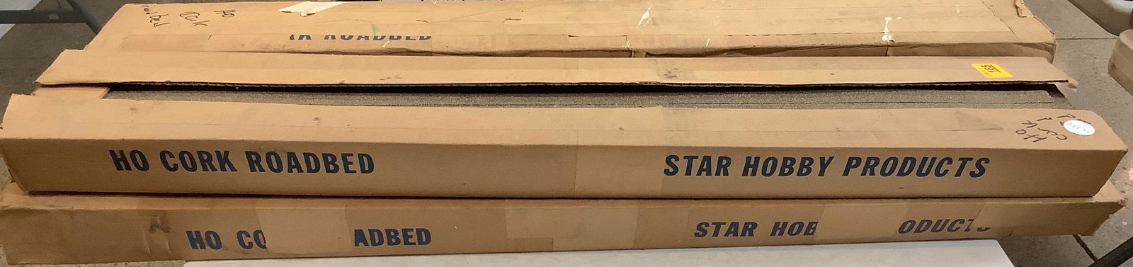 Four boxes of HO cork road bed. (1 of 1)