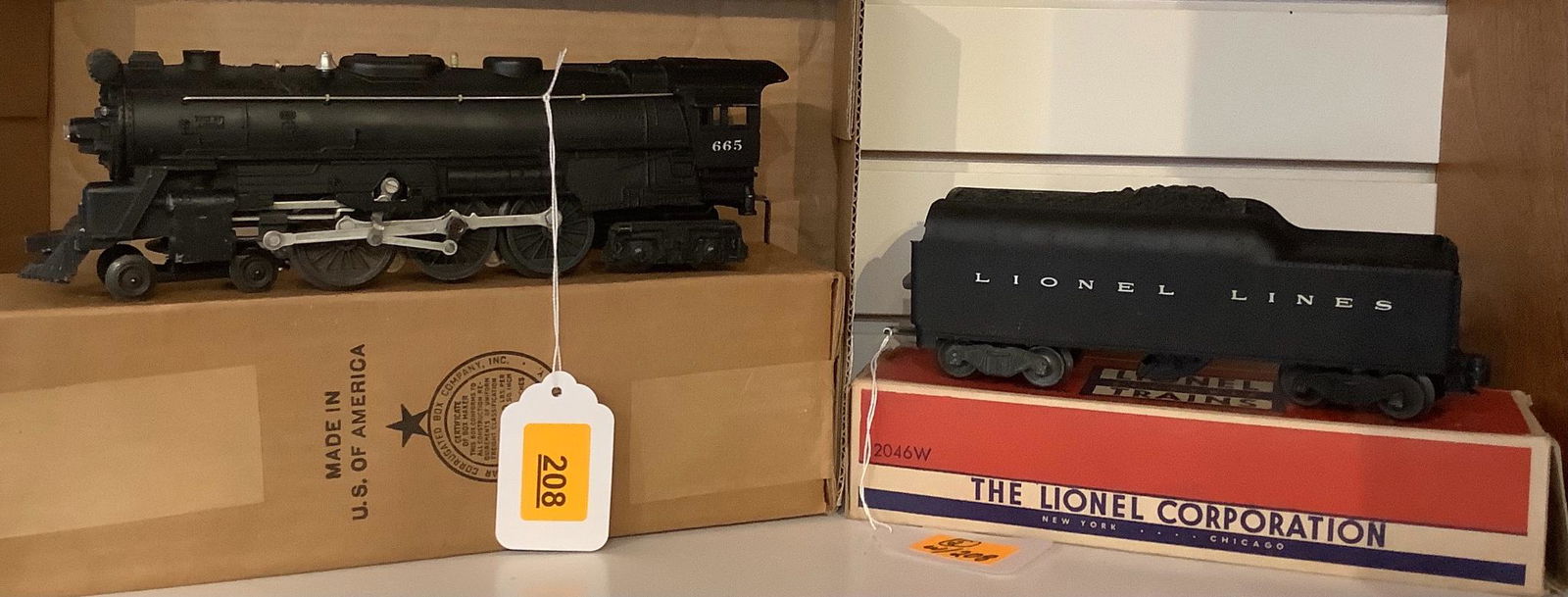 Lionel O gauge postwar 665 engine and 2046w tender with (1 of 1)