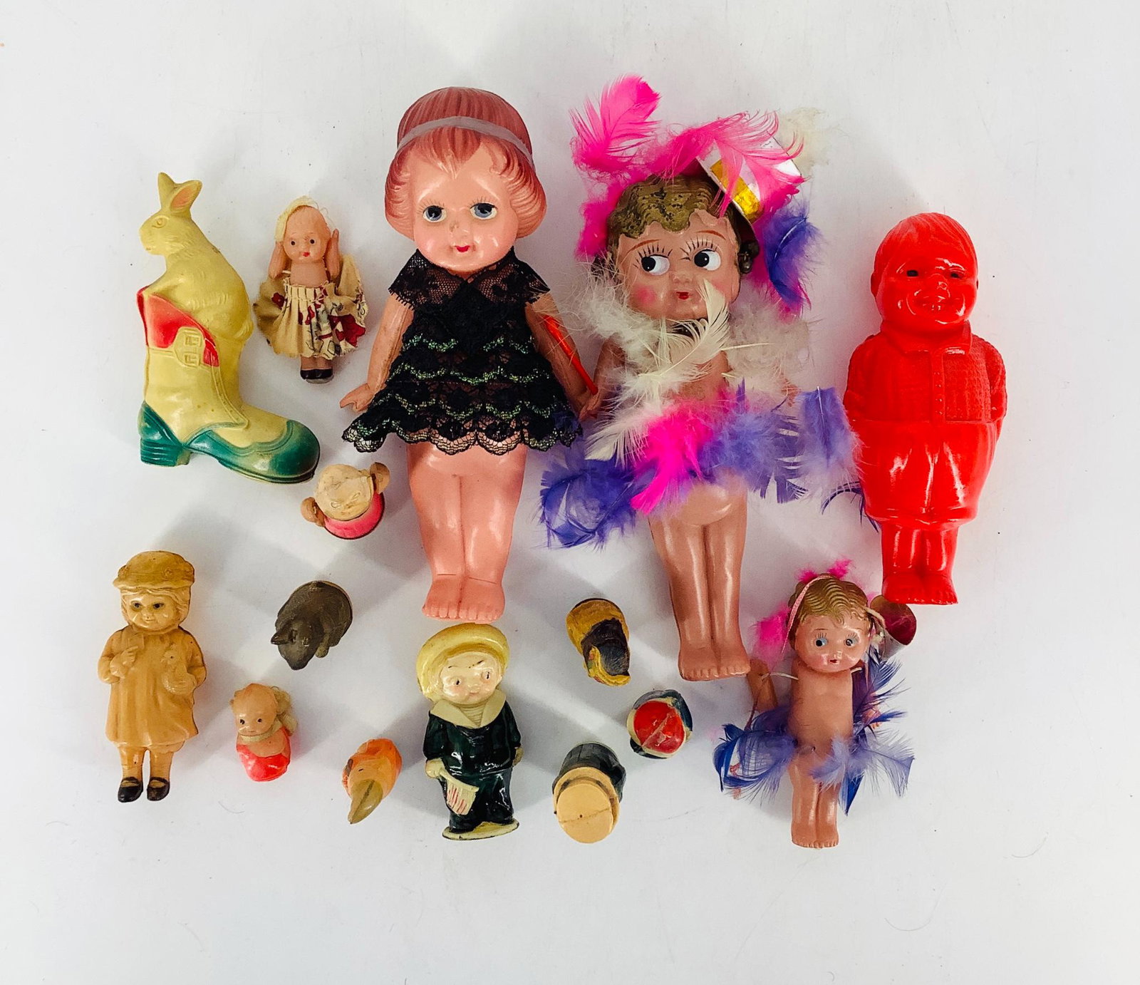 Lot miscellaneous celluloid dolls and related items. (1 of 1)