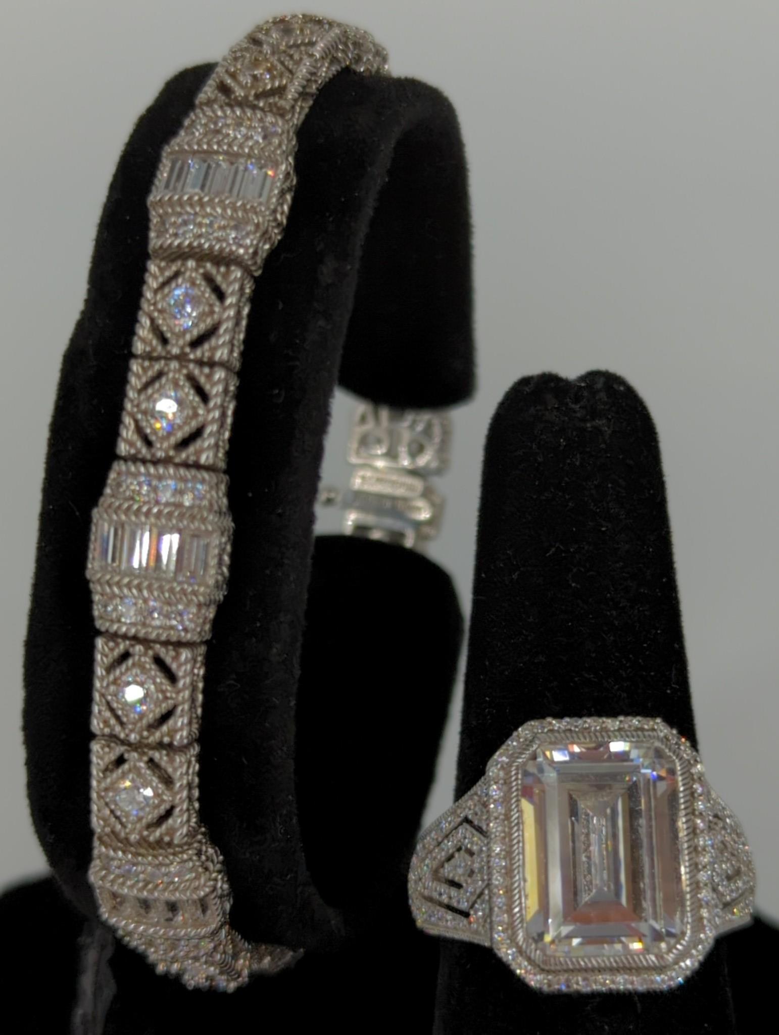 Sterling Silver & CZ Stone Jewelry Set By Judith Ripka (1 of 9)
