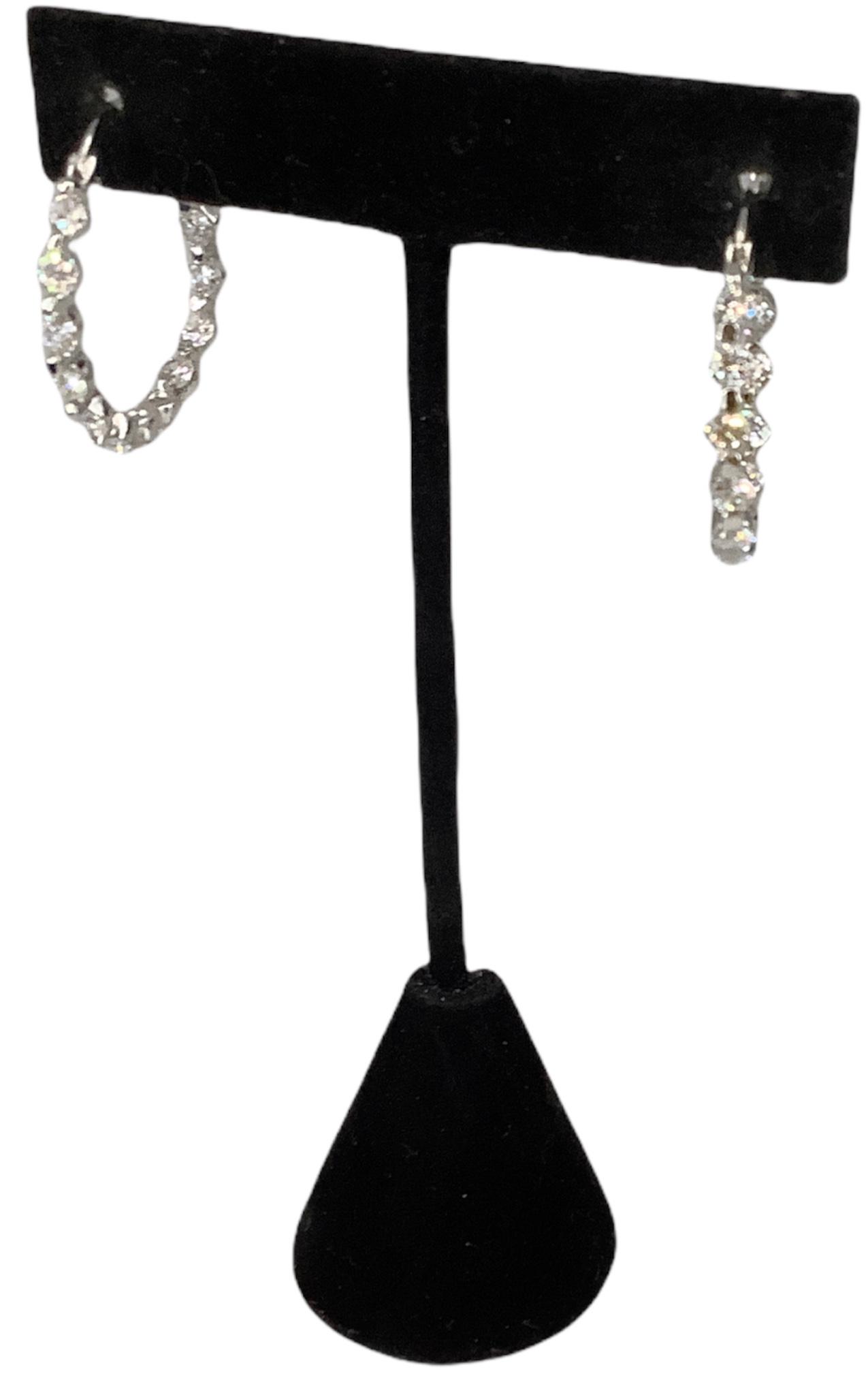 Sterling Silver & CZ Hoop Earrings (1 of 5)