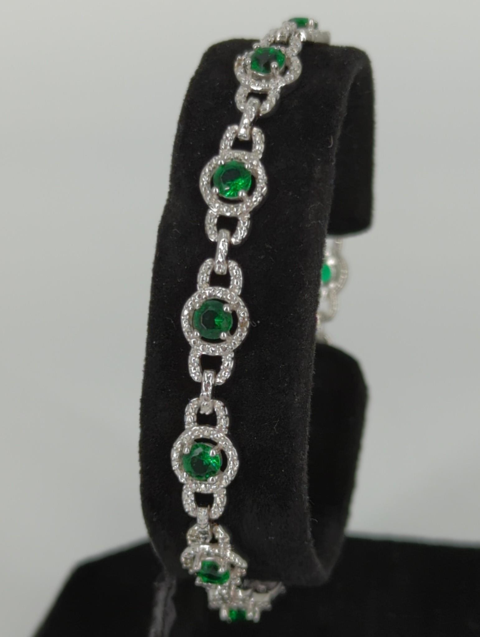 Sterling Silver & Gemstone Bracelet (1 of 3)
